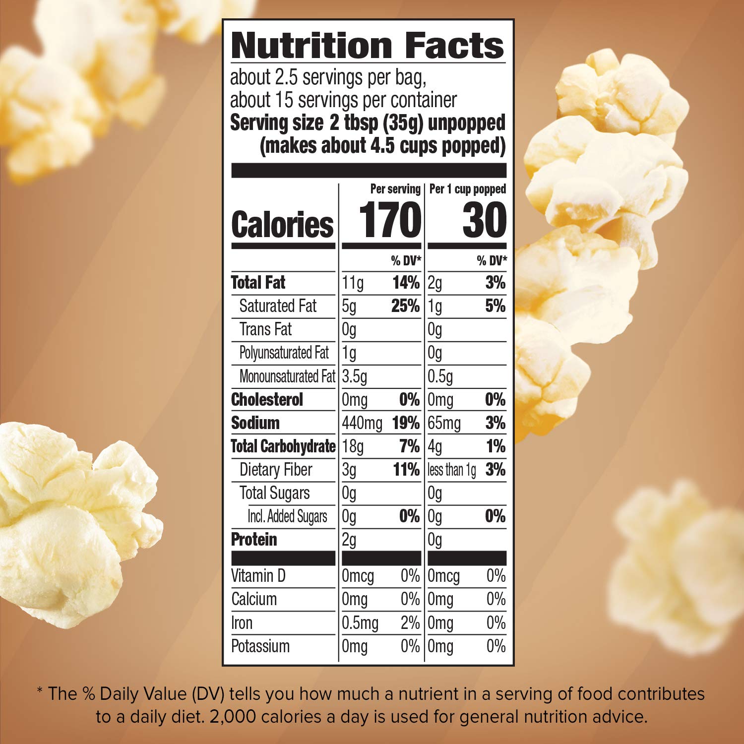 Orville Redenbacher’s Popcorn, Naturals Simply Salted Popcorn, 3.3 oz., 6ct