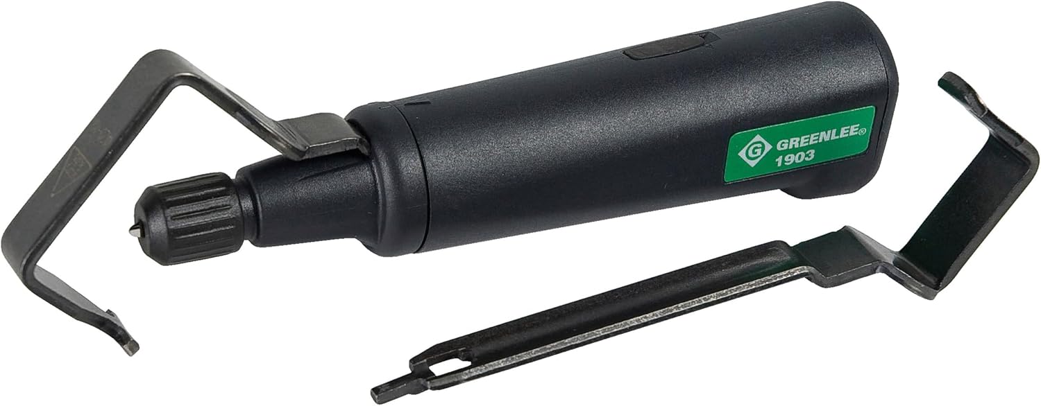 Greenlee 1903 7" Pocket Cable Stripping Tool with High-Carbon Steel Blade, 8 AWG - 1250 Kcmil