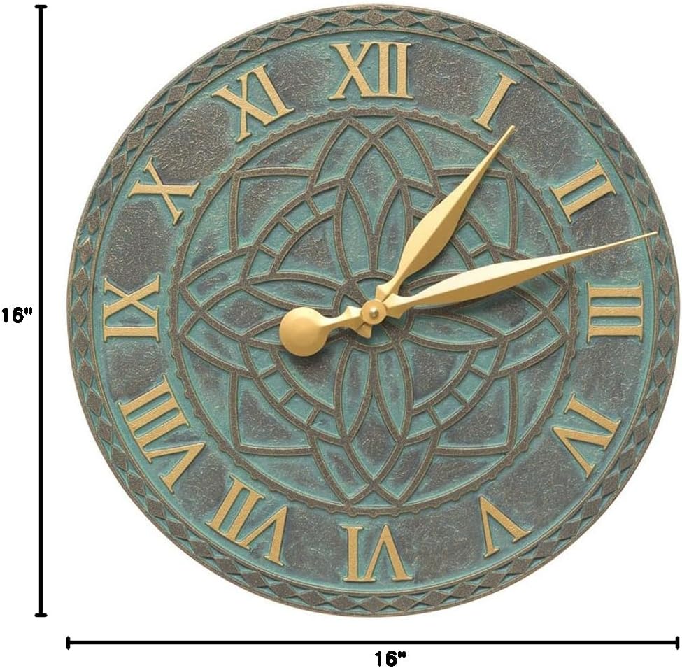 Whitehall Artisan 16" Indoor Outdoor Wall Clock