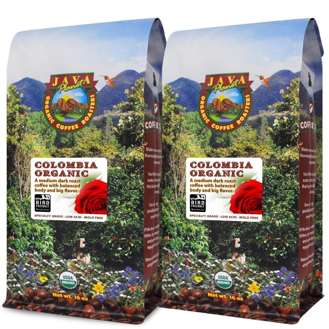 Java Planet Low Acid Organic Espresso Beans, Dark Roast Coffee Beans, 16 oz