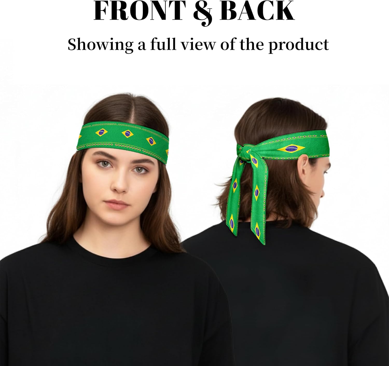 Tie Headbands for Men Women,Pattern Gymwrap,Gym Workout Adjustable Non-Slip Sweatbands for Running,40 X 2.4In