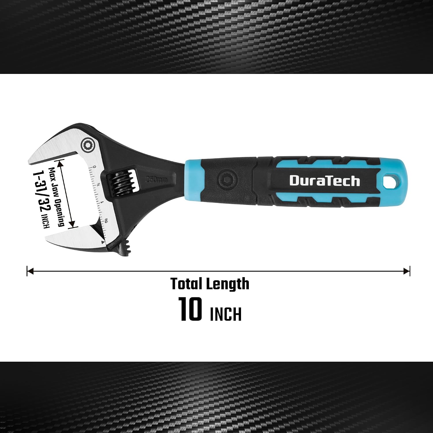 DURATECH 10-Inch Wide Jaw Adjustable Wrench