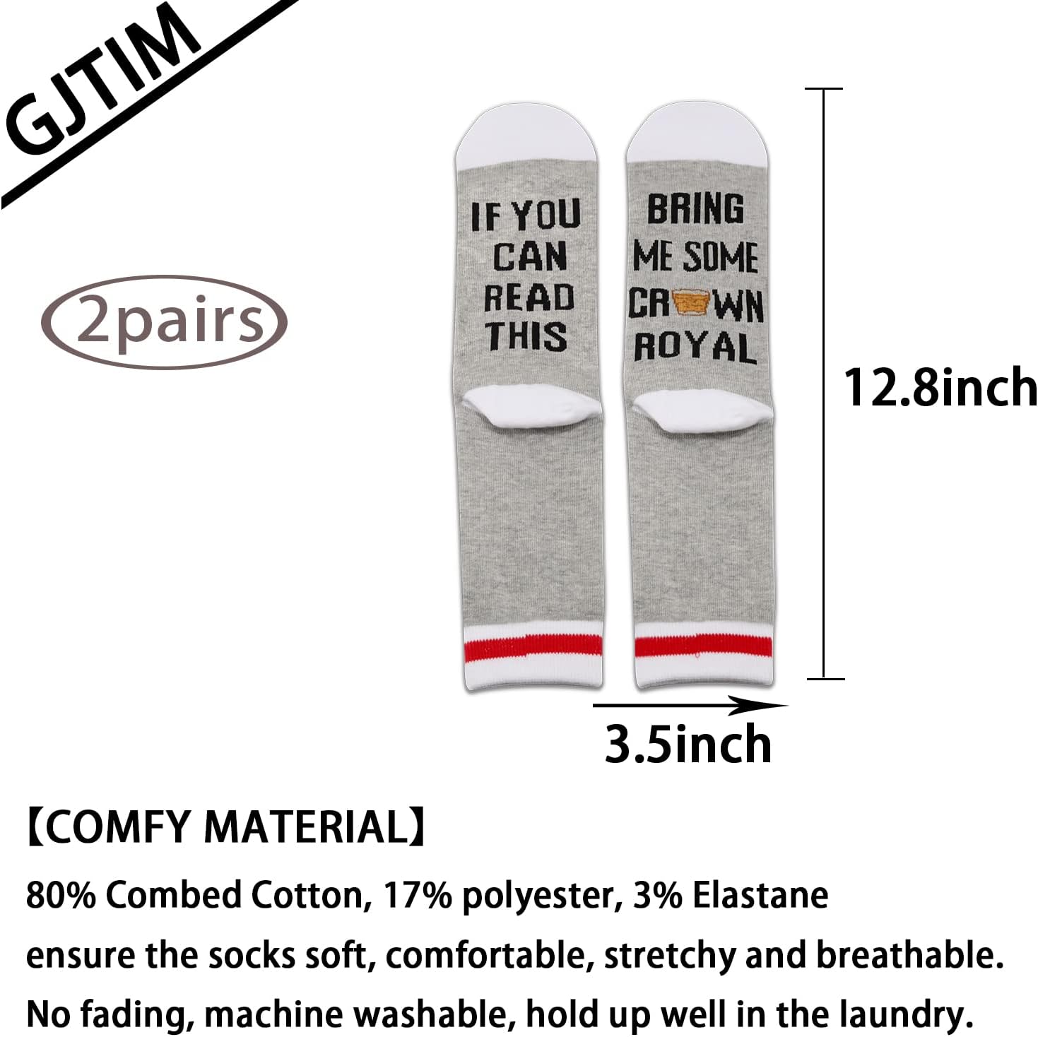 GJTIM 2 PAIRS Whiskey Gift Whiskey Lover Drinker Whiskey Lover Socks