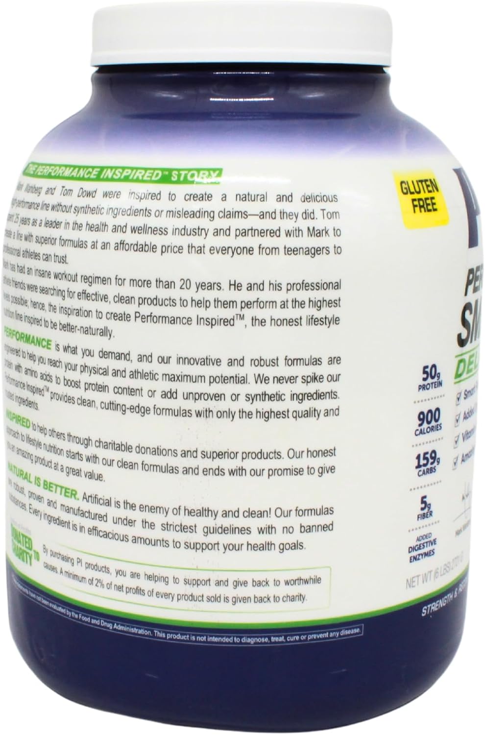 Performance Inspired Nutrition Smart Mass Gainer – 50G Protein, 900 Calories, Creatine, L-Glutamine & Digestive Enzymes – Muscle Recovery & Growth – Chocolate Milkshake – 6 lb | 50G Protein - 900 Calories - Creatine, L-Glutamine & Digestive Enzymes