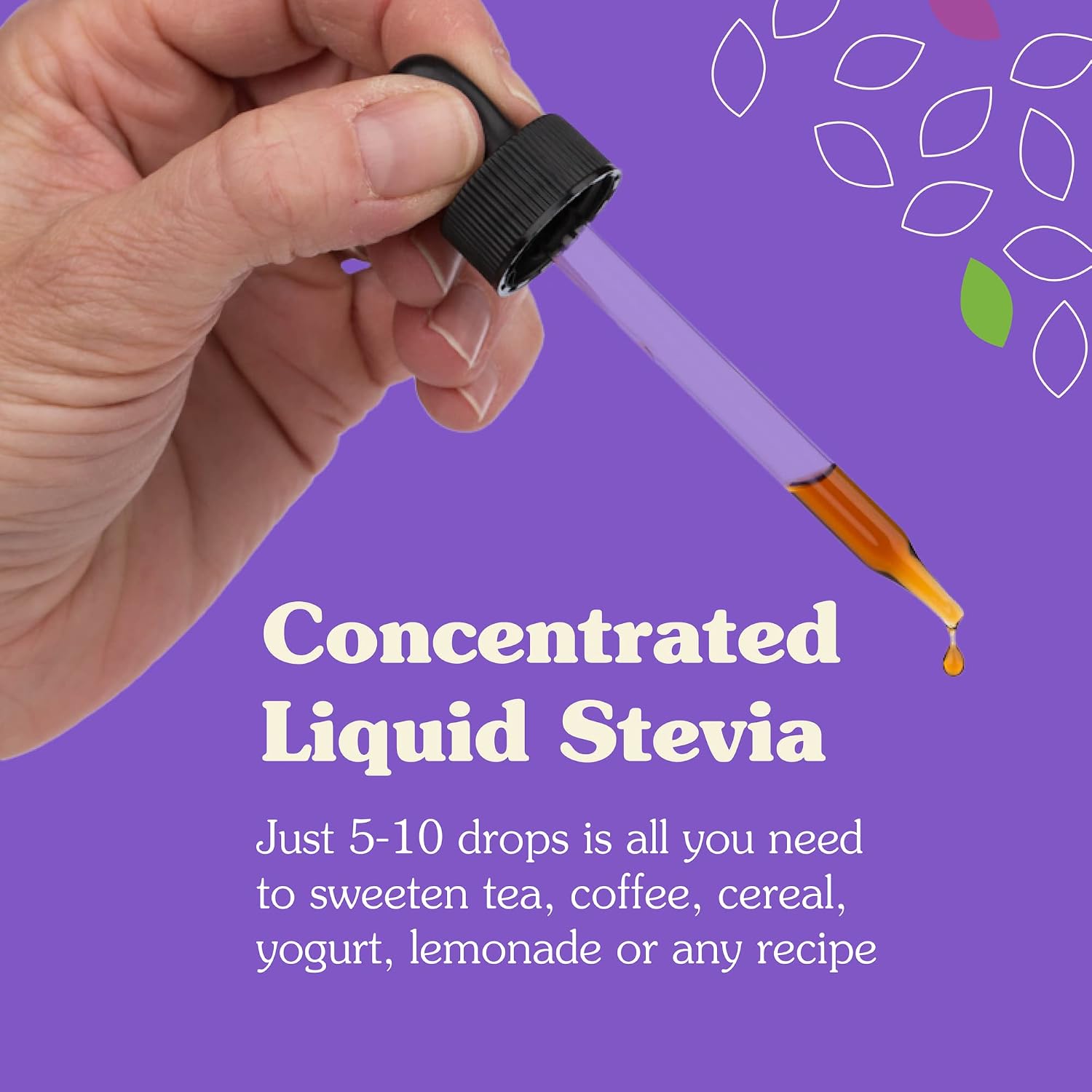 NuNaturals Liquid Stevia Sweetener, Vanilla, 2oz (2-Pack)