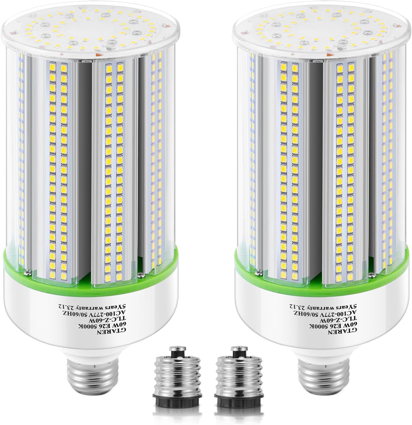 GTAREN 2-Pack 50w Corn LED Light Bulb, E26/E39 led Bulbs, 120-277v 5000k