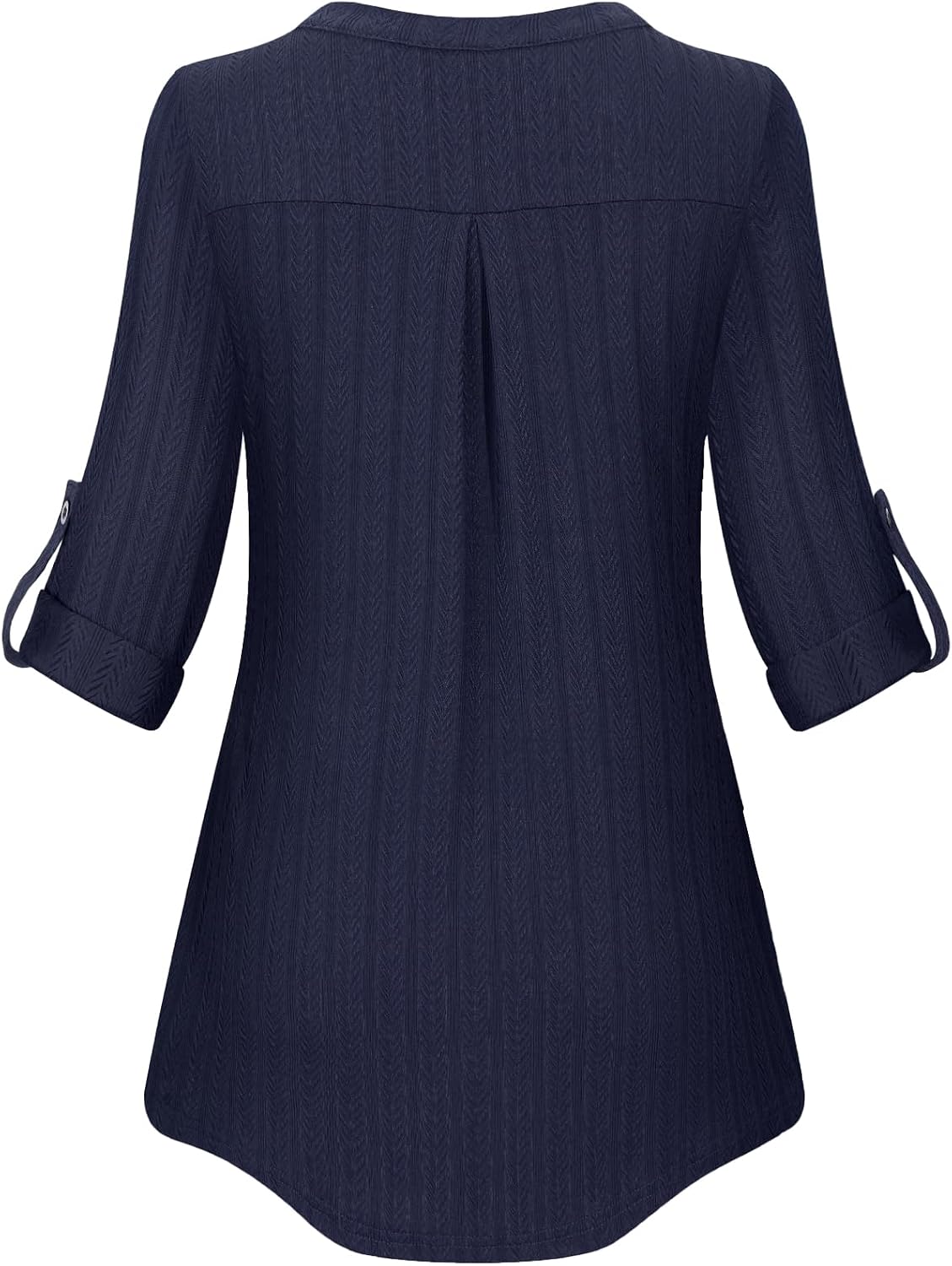 Tanst Sky Womens Casual Long Sleeve Zipped V Neck Plaid Tunic Blouses
