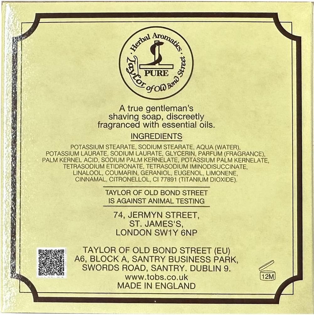 Taylor of Old Bond Street Sandalwood Shaving Soap in a Wooden Bowl, 3.5 oz.