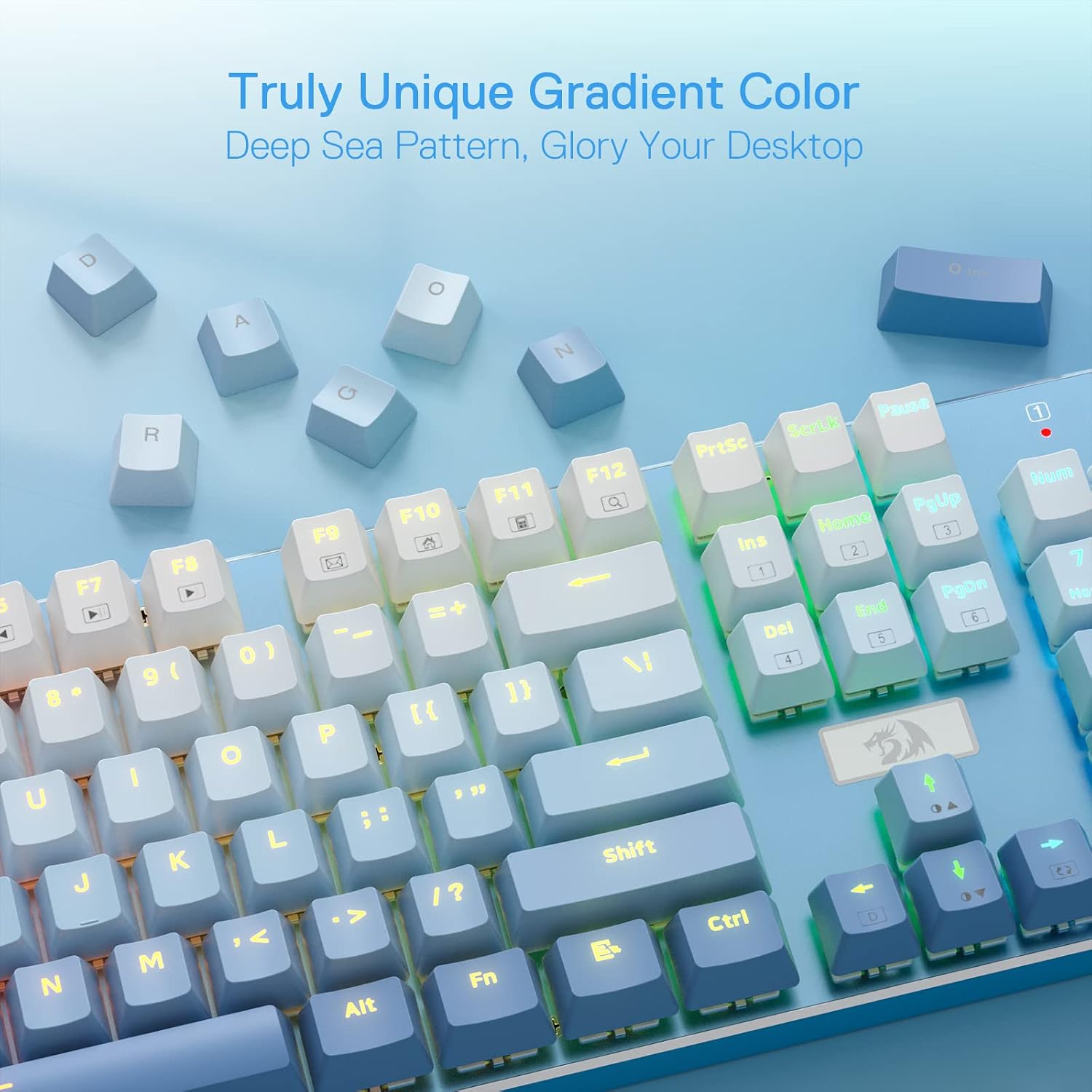Redragon K556 Wired RGB Mechanical Gaming Keyboard, 104-Key Aluminum Board | Rock-Solid Metal Build, 20 Backlits Immersive ESports Vibe, Hot-swap Comfortable Tactile Brown Switch for Long-Time Typing