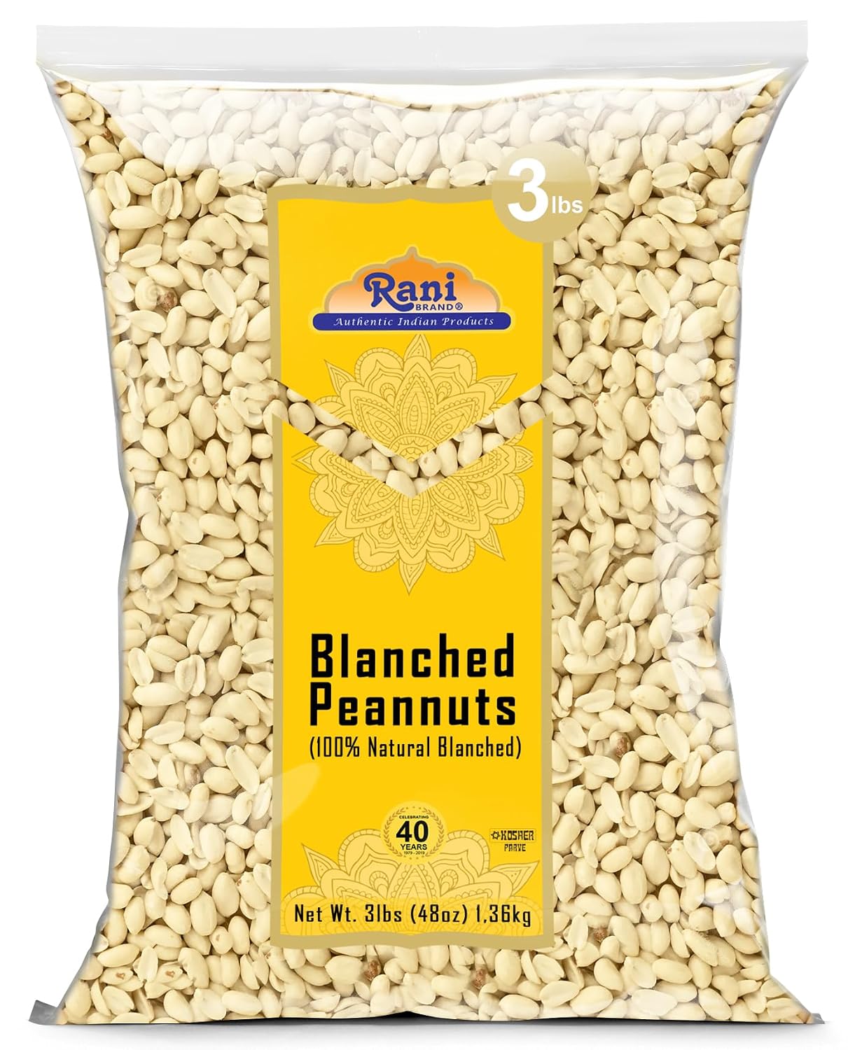 Rani Peanuts, Raw Whole With Skin (uncooked, unsalted) 14oz (400g) ~ All Natural | Vegan | Kosher | Gluten Friendly | Fresh Product of USA ~ Spanish Grade Groundnut/Red-skin