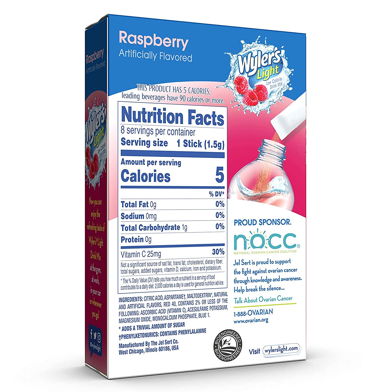 Wyler's Light raspberry-lemonade singles to go, sugar free, 8 packets per box (pack of 4 boxes)
