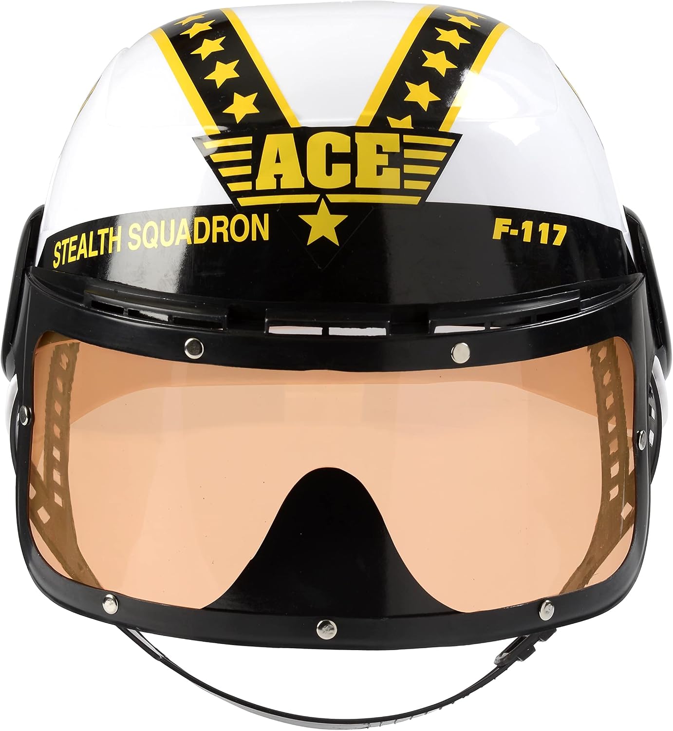 Aeromax Jr. Armed Forces Pilot Helmet with Tinted, Movable Visor White, Fits Ages 3-12