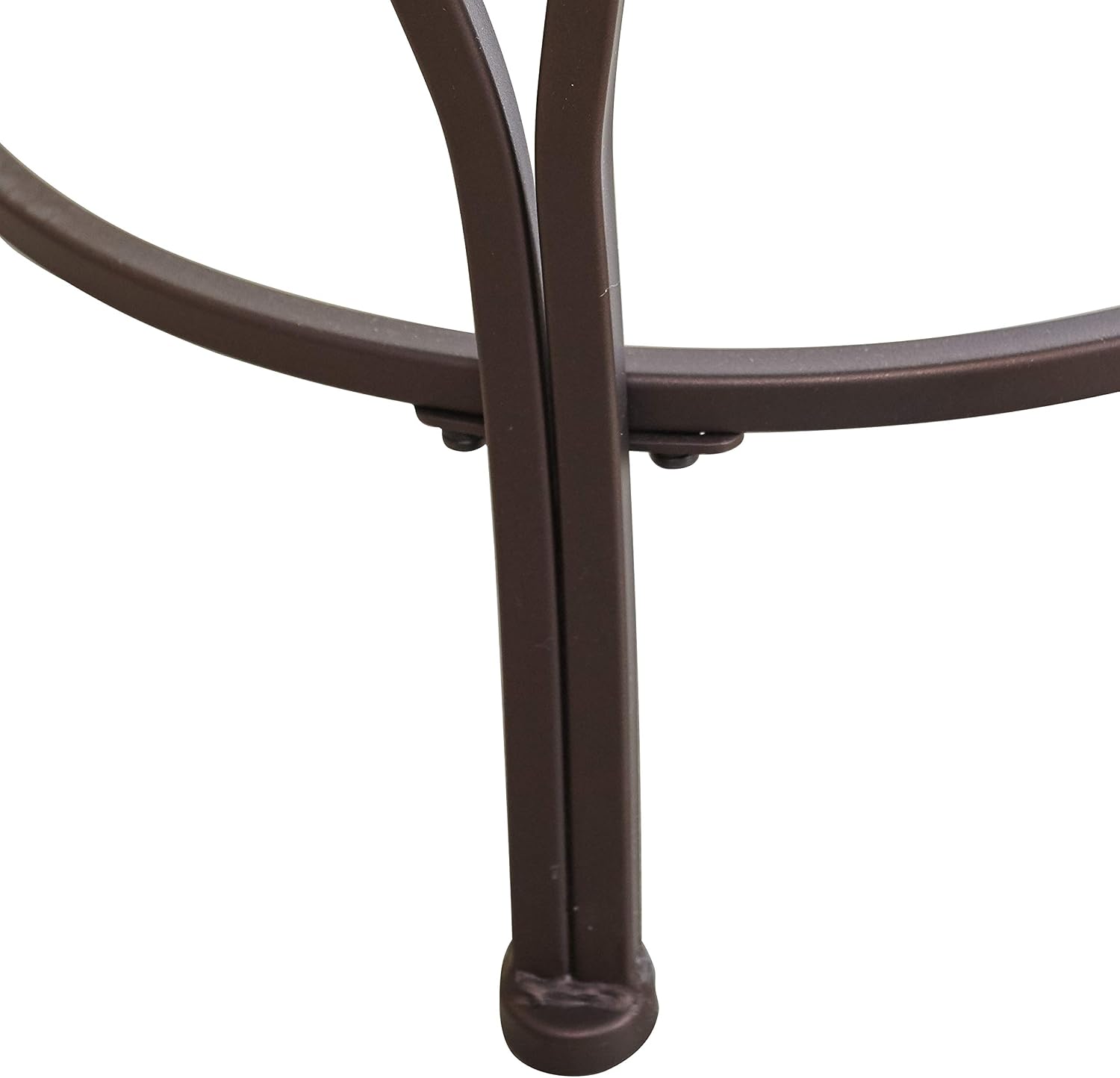 Powell Company Big & Tall Copper Stamped Back Arms by Powell Big and Tall Counter Stool, 24" Seat Height, brown