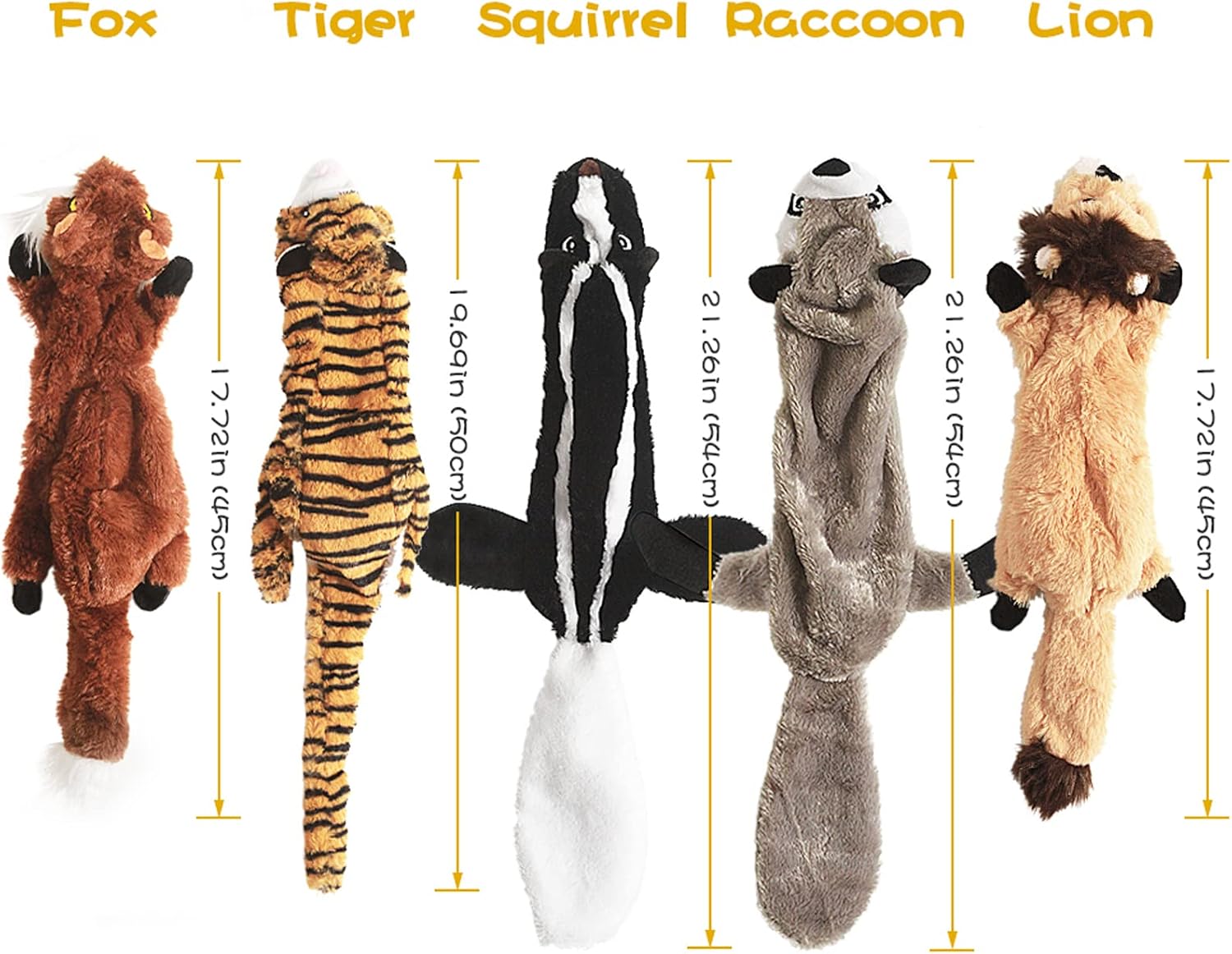 Dog Squeaky Chew Toys No Stuffing Soft Plush for Small Medium Large Breed
