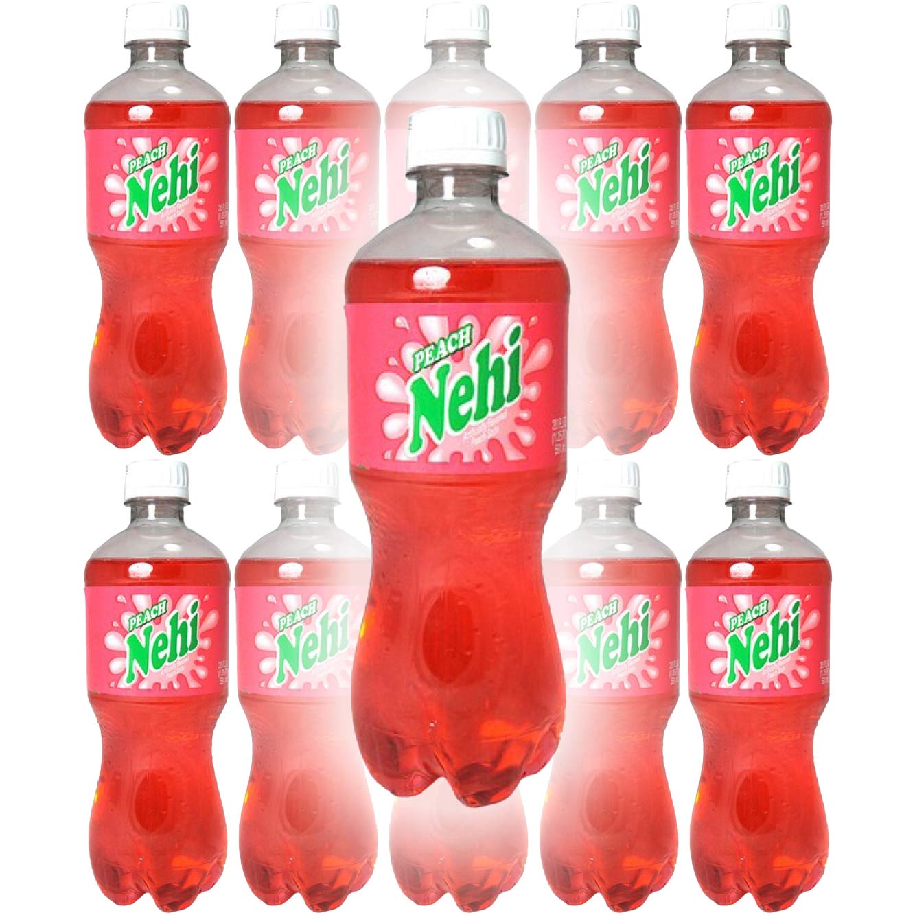 Nehi Peach Soda, 20oz Bottle (Pack of 10, Total of 200 Fl Oz)