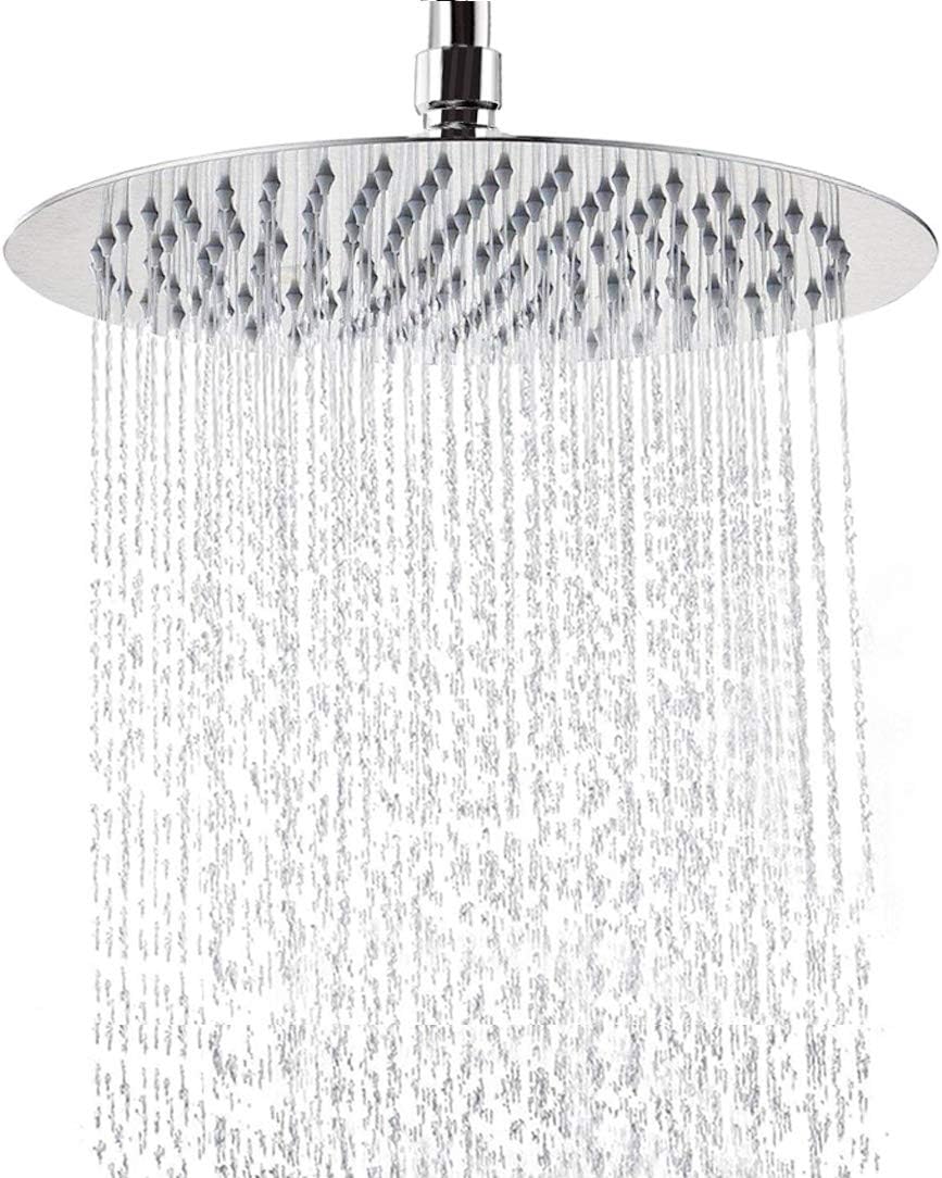 NearMoon Rain Shower Head, Ultra-Thin Design-Pressure Boosting, Awesome Some Experience, High Flow Stainless Steel Rainfall Head (10 Inch