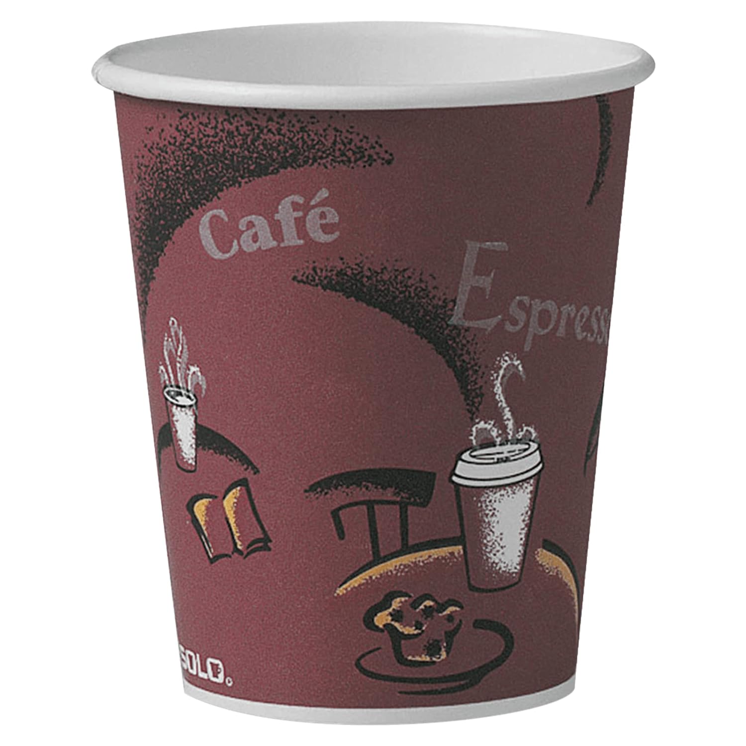 Solo 412SIN-0041 12 oz Bistro SSP Paper Hot Cup (Case of 1000)