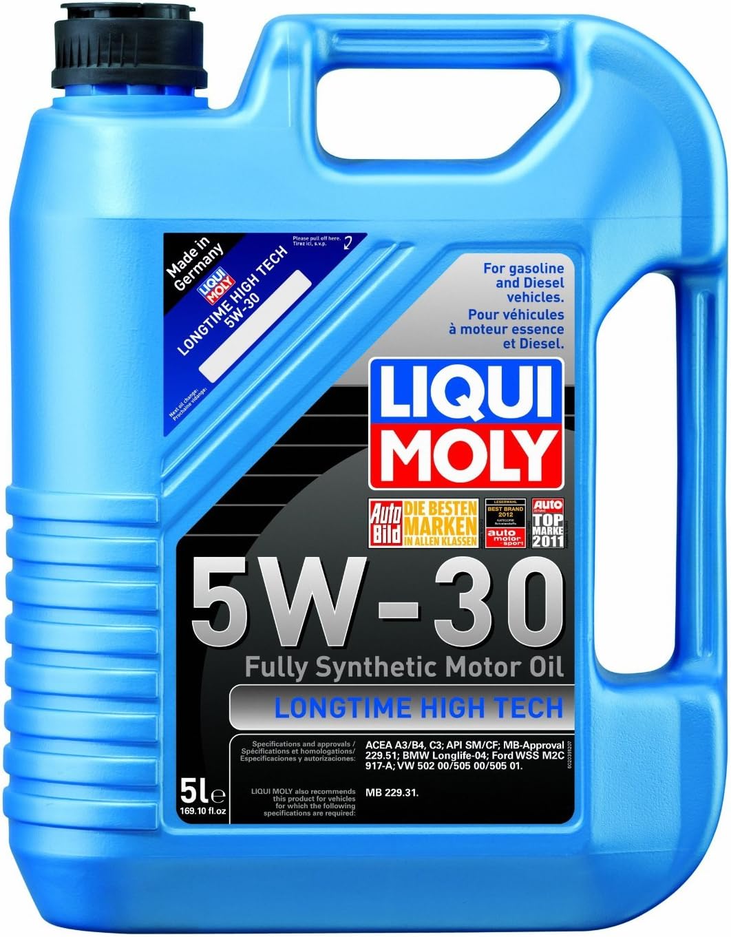 LIQUI MOLY Longtime High Tech SAE 5W-30 | 1 L | Fully synthetic engine oil | SKU: 2038