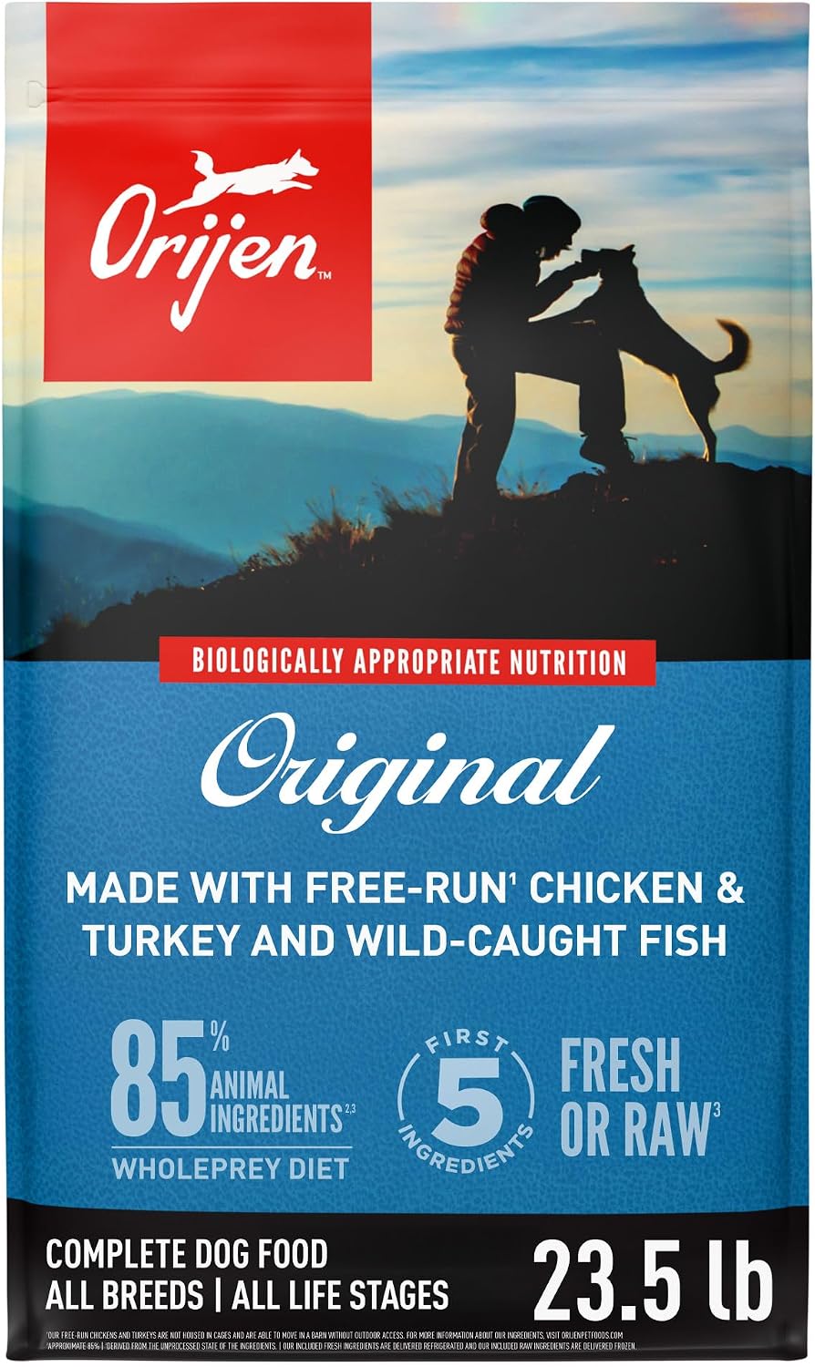 ORIJEN Grain Free WHOLEPREY Dry Dog Food Original Recipe 13lb. Bag | WHOLEPREY Ingredients, Grain Free, Made in the USA, Skin & Coat, Global Quality Ingredients