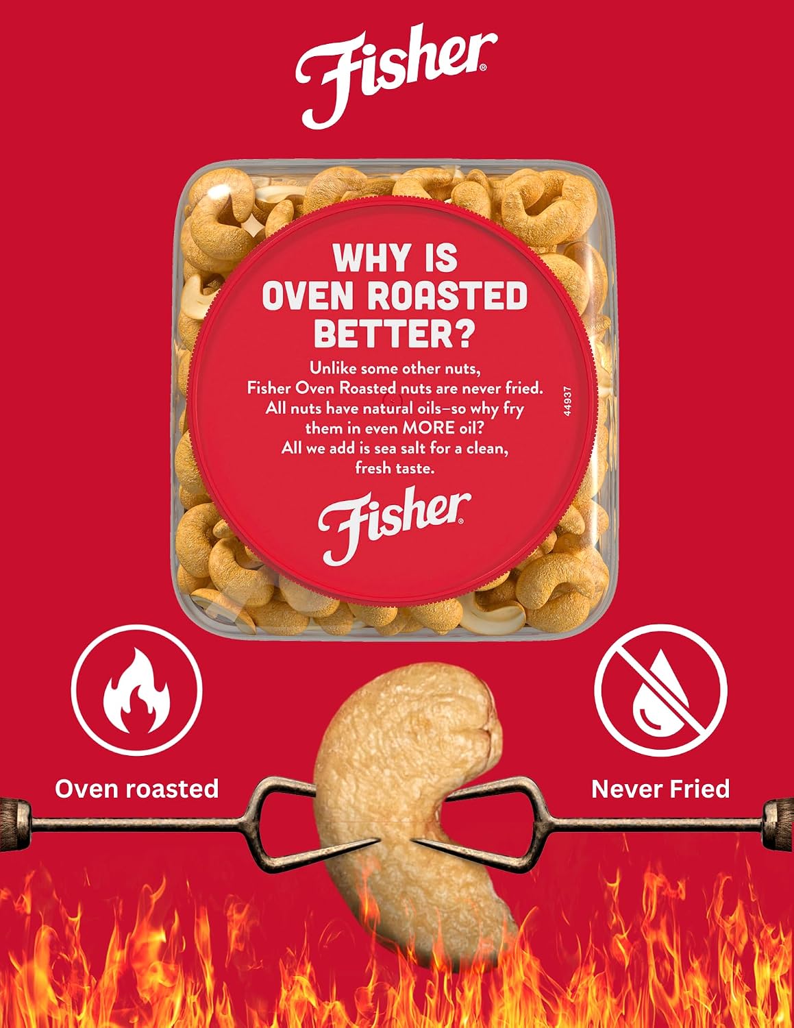 Fisher Oven Roasted Never Fried Deluxe Mixed Nuts, 24 Ounces