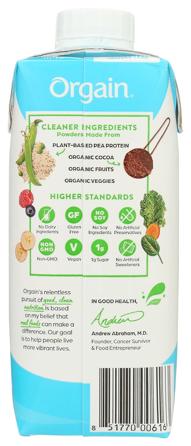 ORGAIN Organic Creamy Chocolate Fudge Drink, 11 FZ