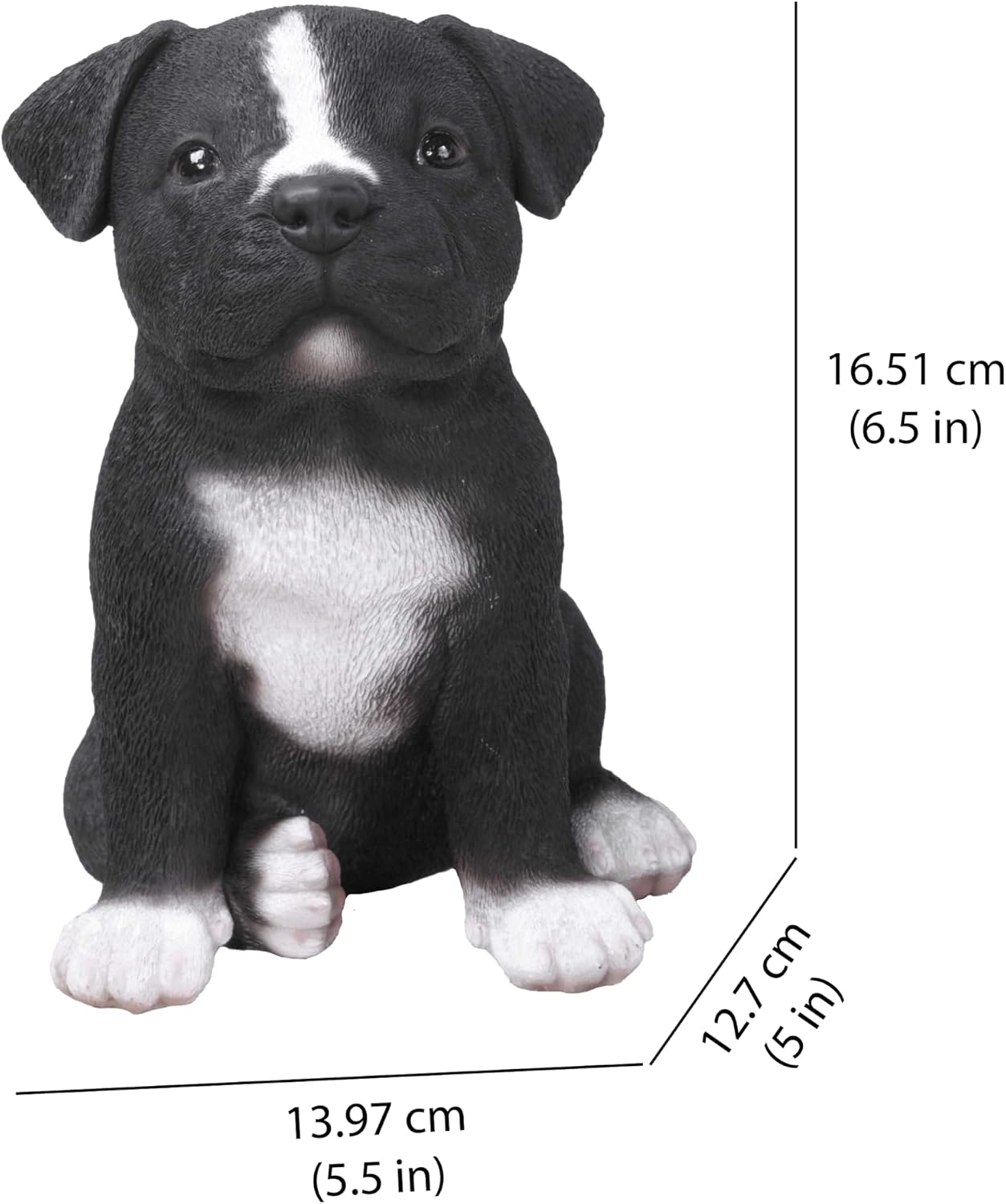 Hi-Line Gift Ltd Sitting Staffordshire Pitbull Puppy Statue