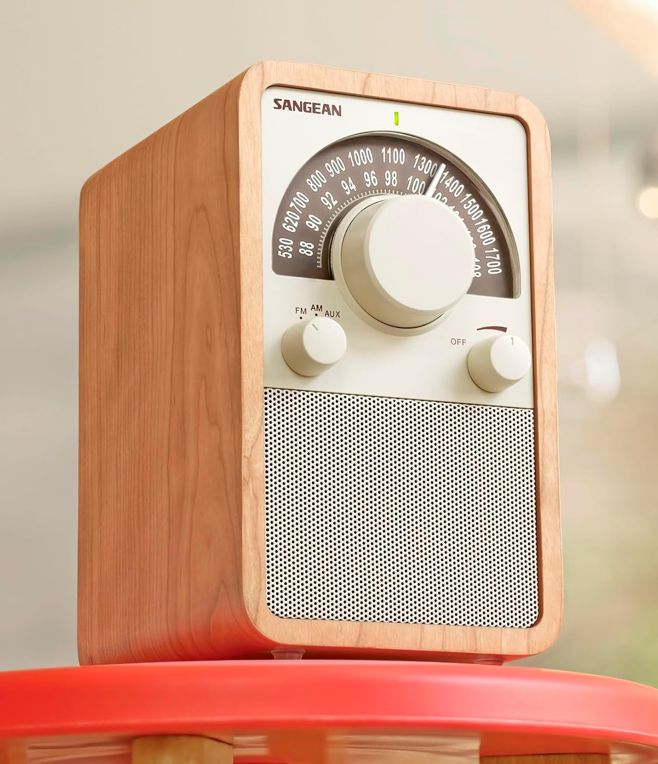 Sangean WR-15WL AM/FM Table Top Wooden Radio, Walnut