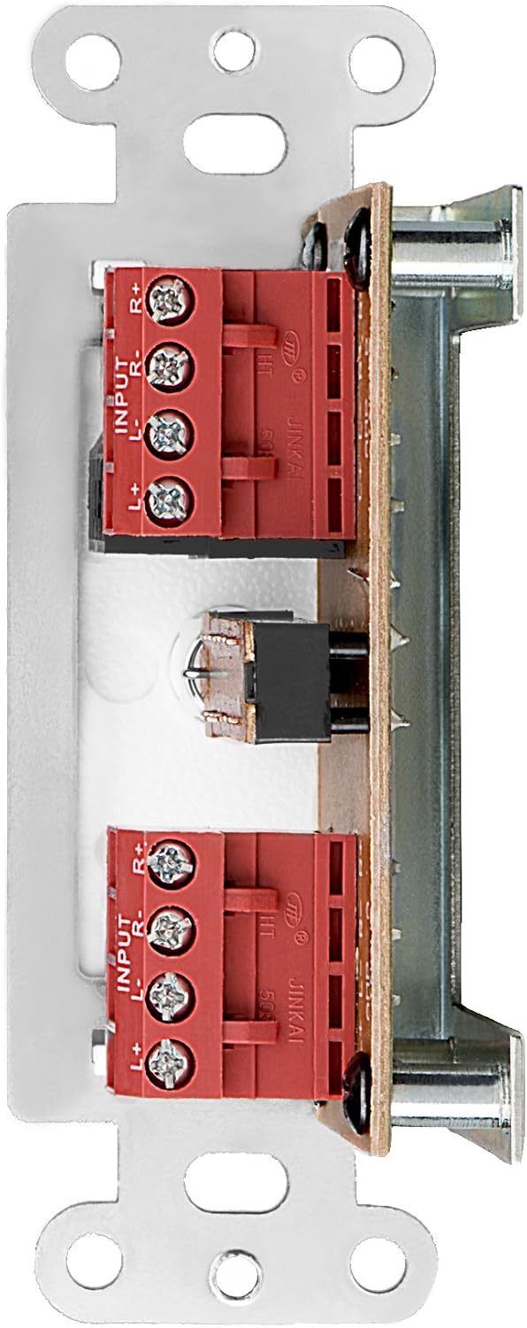 OSD Audio in Wall Speaker Selector A/B Switch, Select from 2X Speaker Pairs White AB12