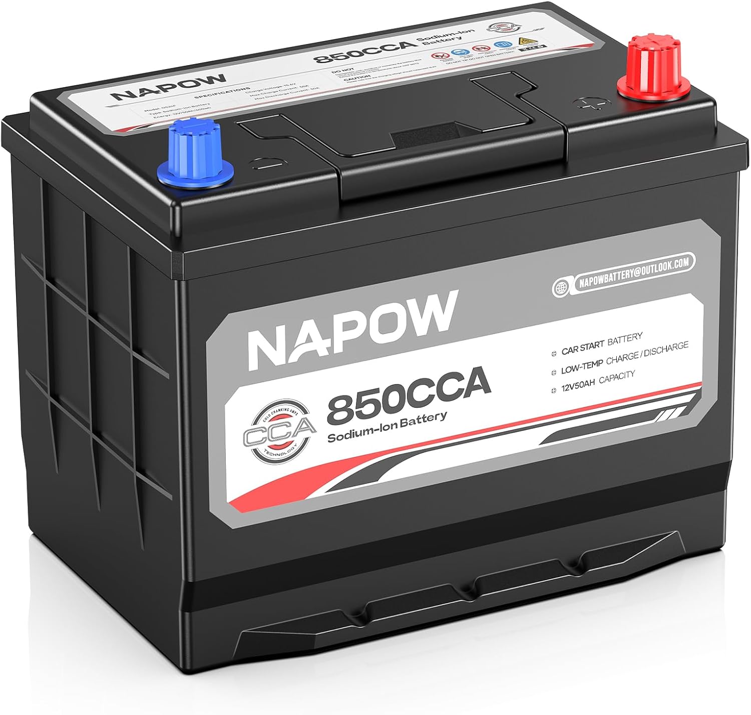12V 70Ah Sodium Ion Car Battery, 1000CCA IP65 Waterproof Automotive Group Size 49 Battery for Car RV Marine