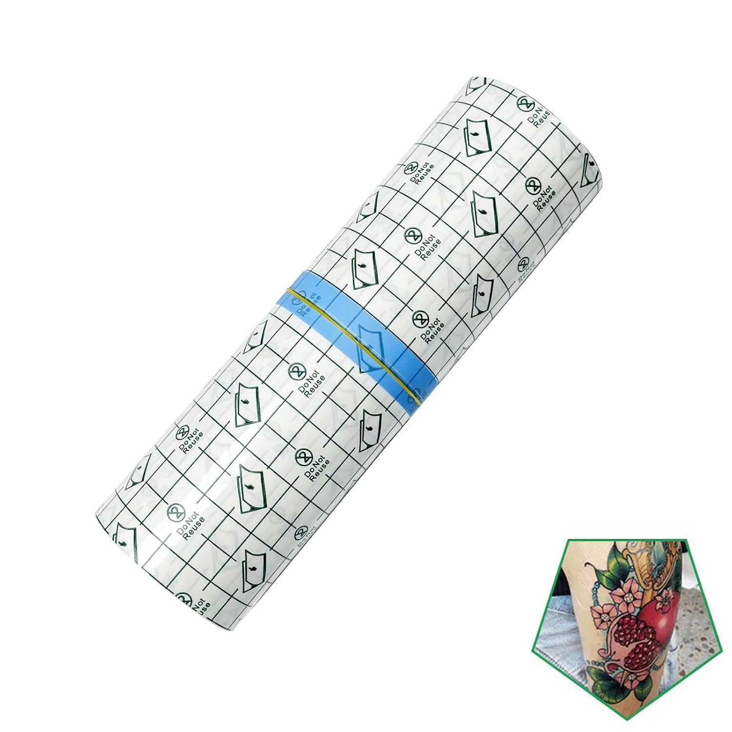 Flatoedu Tattoo Aftercare Bandage Roll 6" x 2 Yard - Waterproof Film