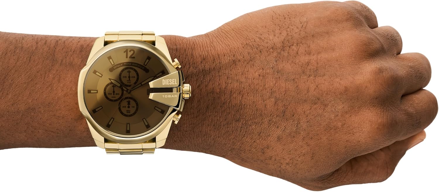 Diesel Mega Chief Watch for Men, Chronograph Men's Watch
