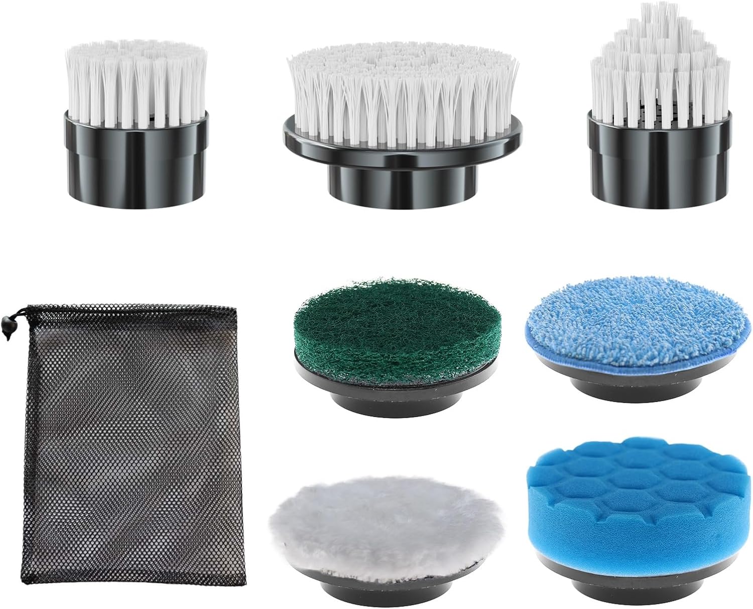 Electric Spin Scrubber Replacement Brush Heads, 7 Pcs Set Suitable for Cordless Power Scrubber, for Bathroom, Kitchen,