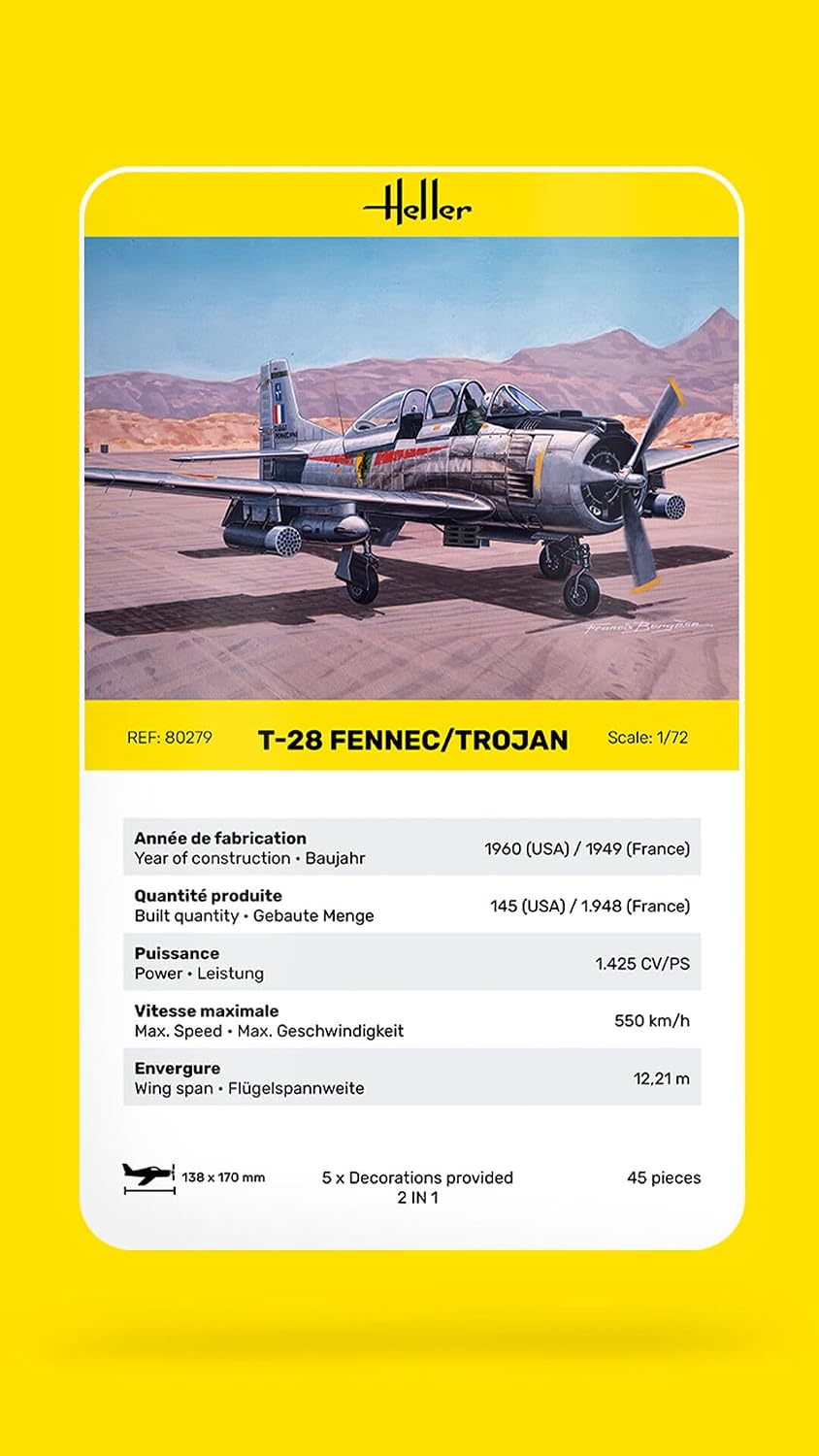 Heller 1: 72 - North American T-28 Fennec/Trojan Various