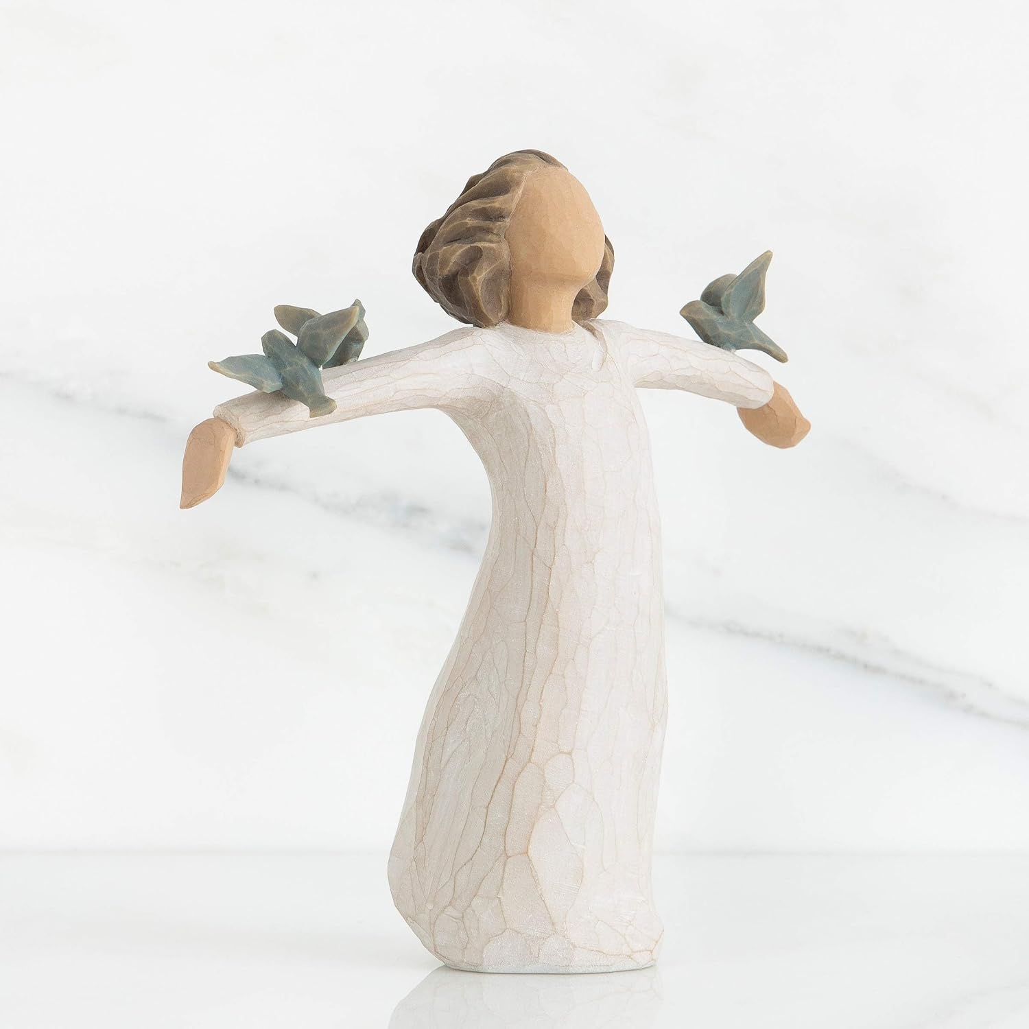 Willow Tree Happiness, Sculpted Hand-Painted Figure | Cast from a Susan Lordi Original Carving, Meaningful Keepsake Gift for Loved Ones, Display on Shelf, Table or Mantel