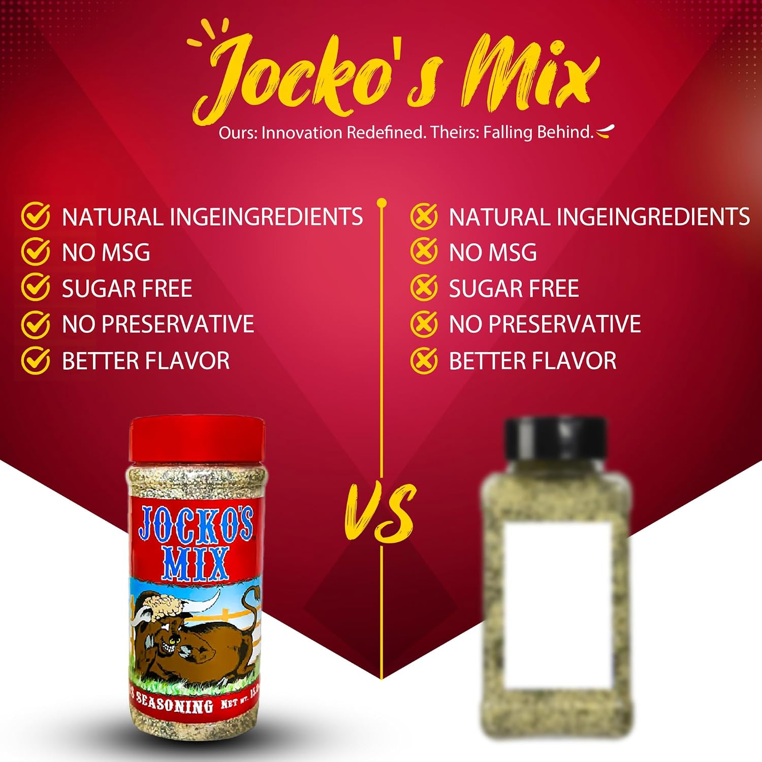 Jocko's Mix Santa Maria Style Seasoning - 15.3oz Bottle Of Tri-Tip, Steak, Pork, and Chicken Seasoning - Santa Maria California Grill - Jocko's Mix for Meat, Seafood Stew & Vegetables, Gluten Free