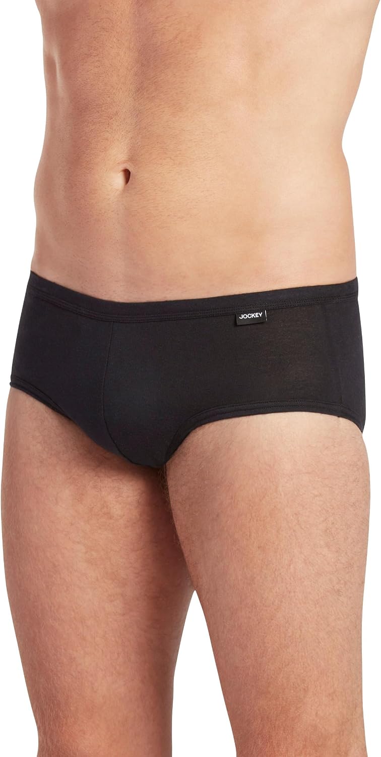 Jockey Elance Poco Brief- 6 Pack - 100% Cotton Underwear for Men