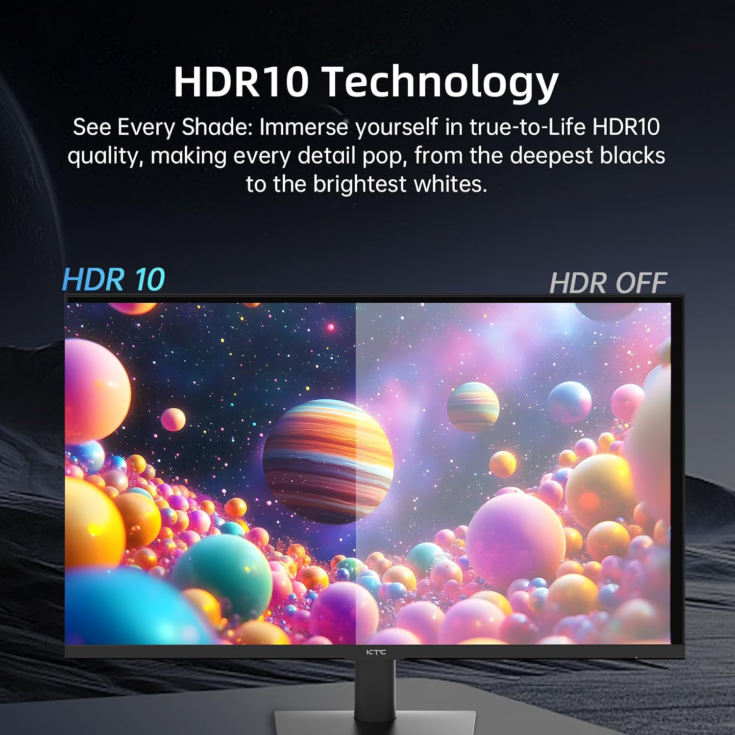 KTC 24.5 Inch Gaming Monitor, 180Hz OC 200Hz Monitor FHD, Fast IPS, H25T7 | 1080P Monitors 1ms, 128% sRGB HDR10, Adaptive Sync, HDMI DP, VESA Tilt Adjustable for Xbox PS5 Switch, HDMI Cable Inc.
