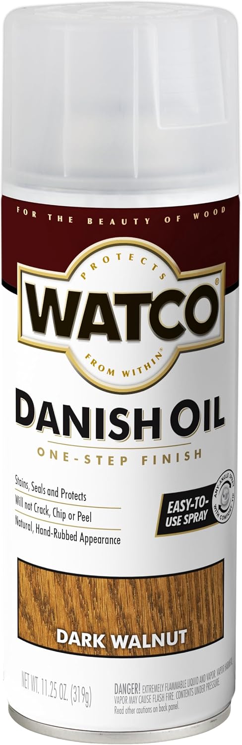 Watco 65351 Danish Oil Wood Finish, Pint, Black Walnut