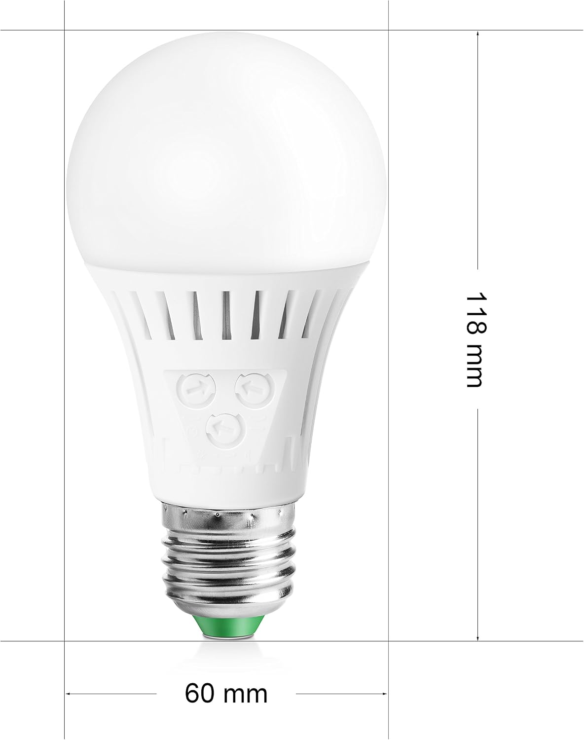 Motion Sensor Light Bulb with Dusk to Dawn Lights Sensor, E26 Base, 7W LED(60W Equivalent), Warm White(3000K), Motion Sensitivity, Time and Twilight Setting Adjustable