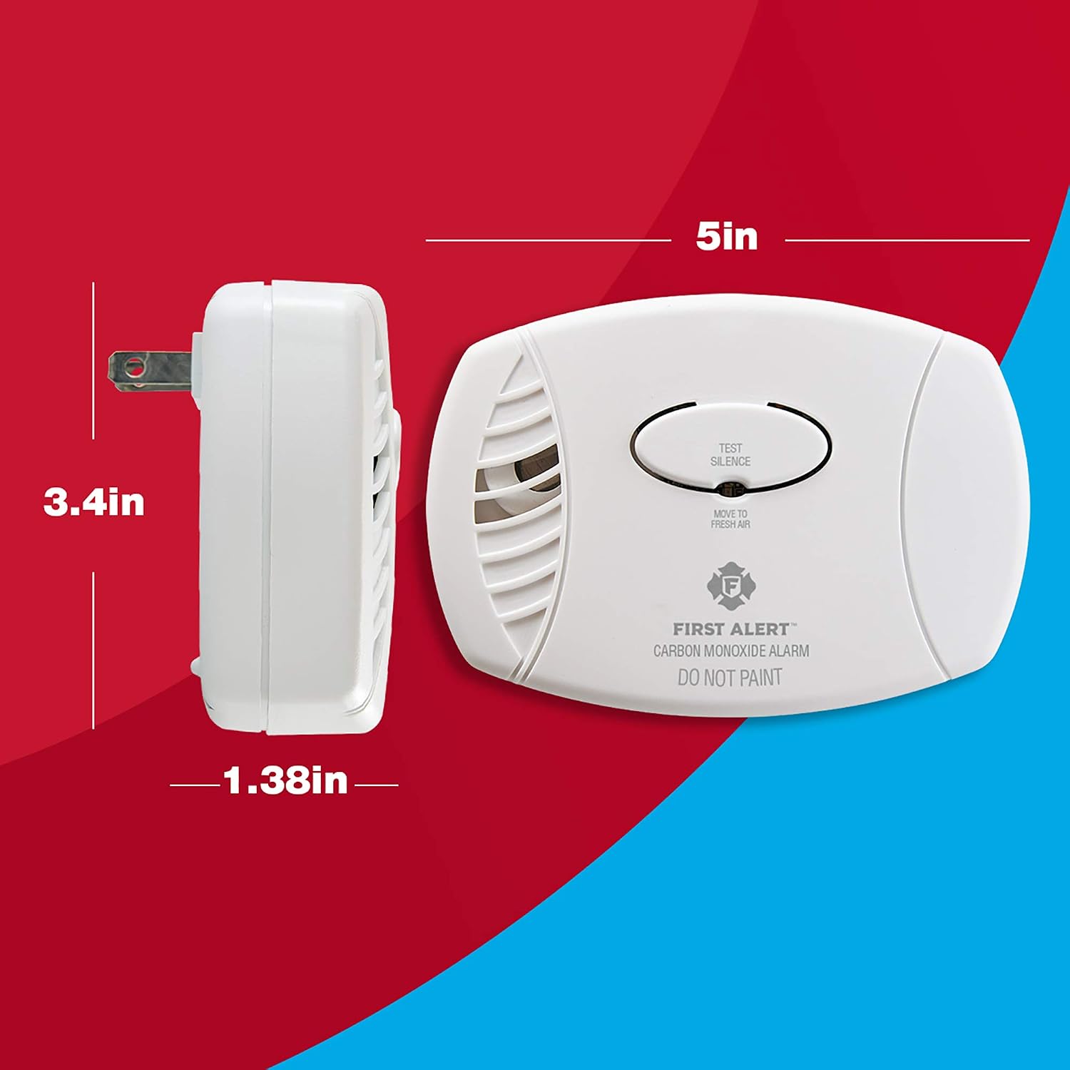 First Alert Plug in Carbon Monoxide Alarm | CO606, 9V Battery Backup