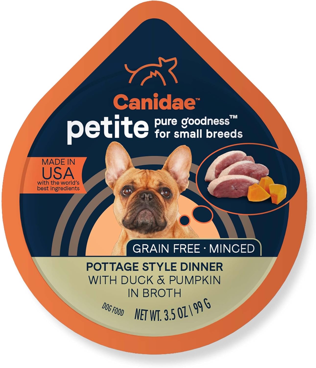 Canidae Pure Petite Premium Wet Dog Food for Small Breeds, Minced with Beef & Carrots, 3.5 oz, (Case of 12) Grain Free