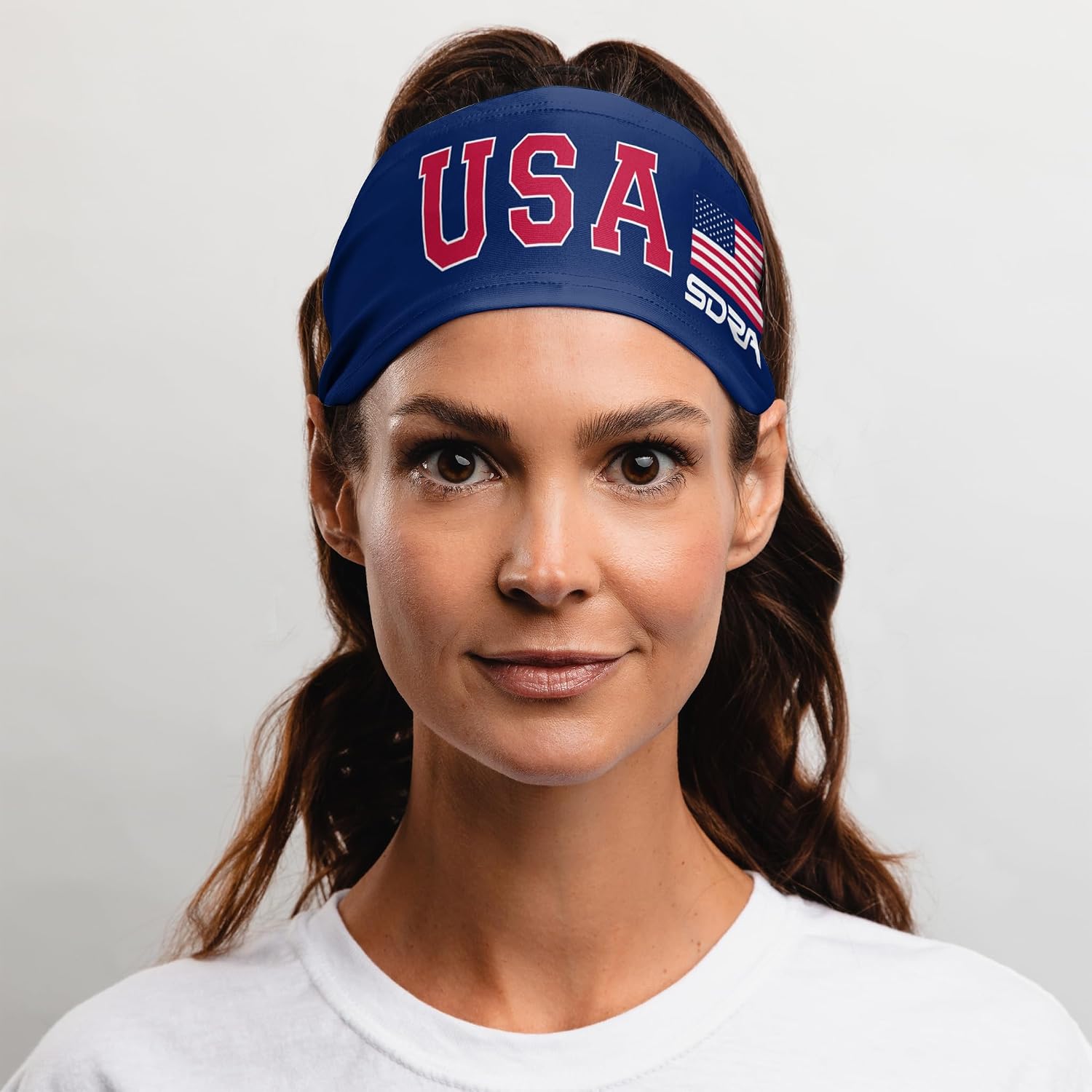 Suddora Country Flag Headbands, Wide National Flag Headbands for Sports Events, Non-Slip Fabric Sweatbands for Soccer, Tennis, Workout, Costume