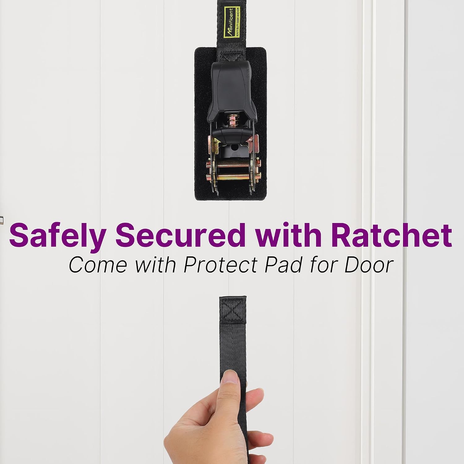 Manificent Door Anchor for Resistance Bands, Heavy Duty Padded Door Anchor System Door Hook