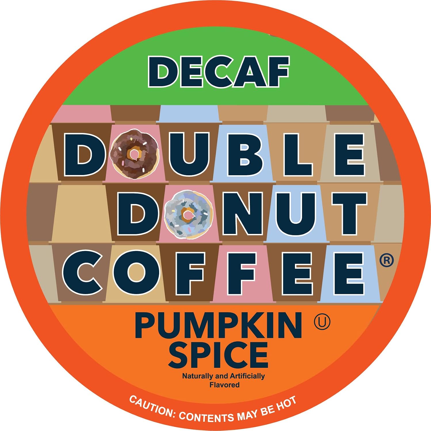 Double Donut Coffee Double Donut Medium Roast Decaf Coffee Pods, Classic, for Keurig K-Cup Machines, 24 Single-Serve Capsules per Box