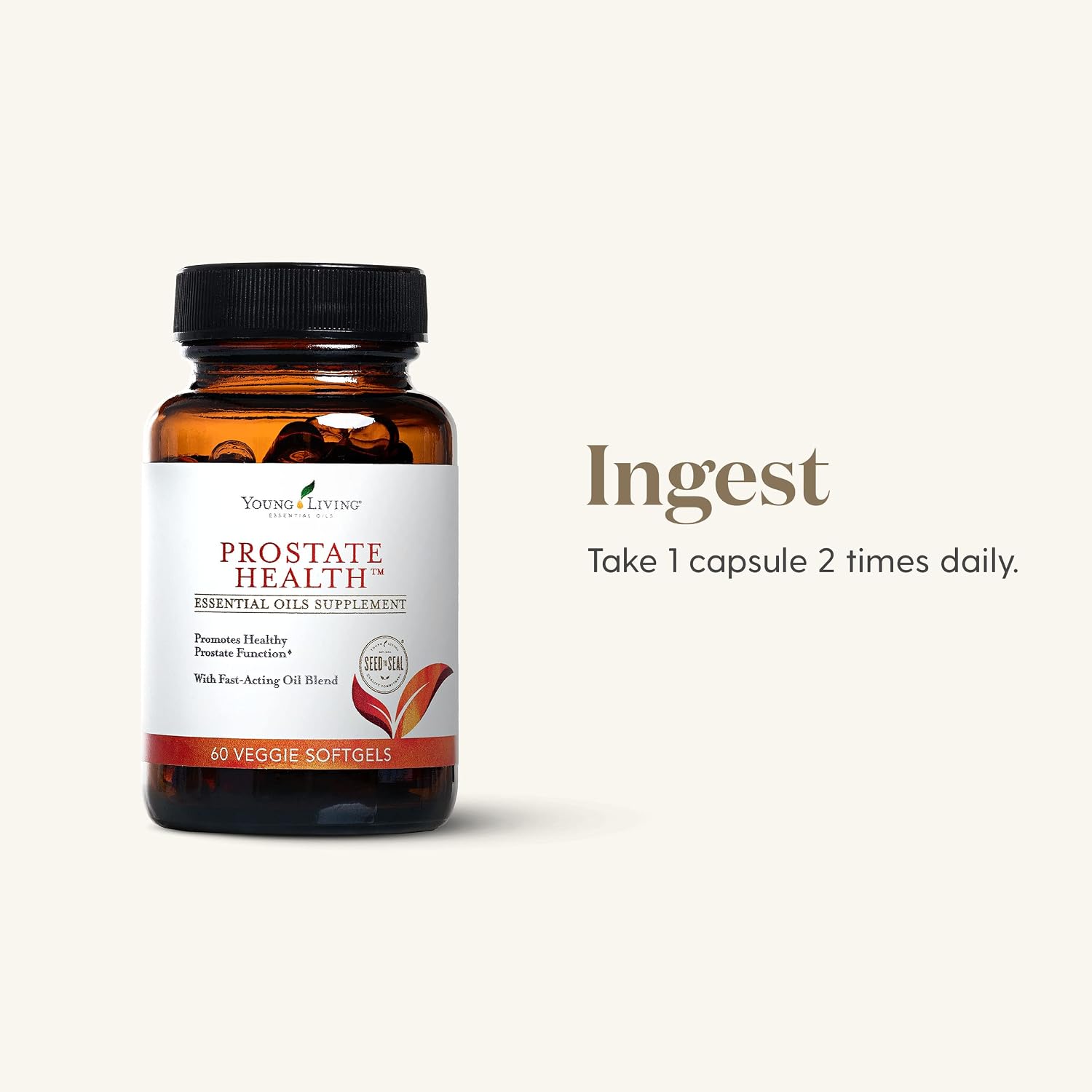 Young Living Prostate Health Essential Oil Supplement - Supports Prostate Function - 60 Softgels