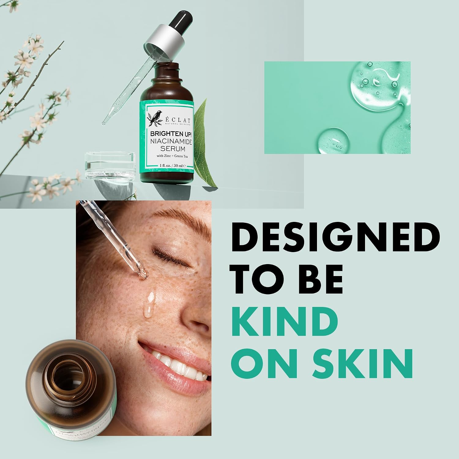 Eclat Skincare Vitamin C Serum - Skin Care for Dark Spots, Vitamin C Serum for Face with Hyaluronic Acid, Ferulic Acid, & Vit E - Anti Aging and Skin Brightening Vit C Formula for Face Care 1 Fl Oz