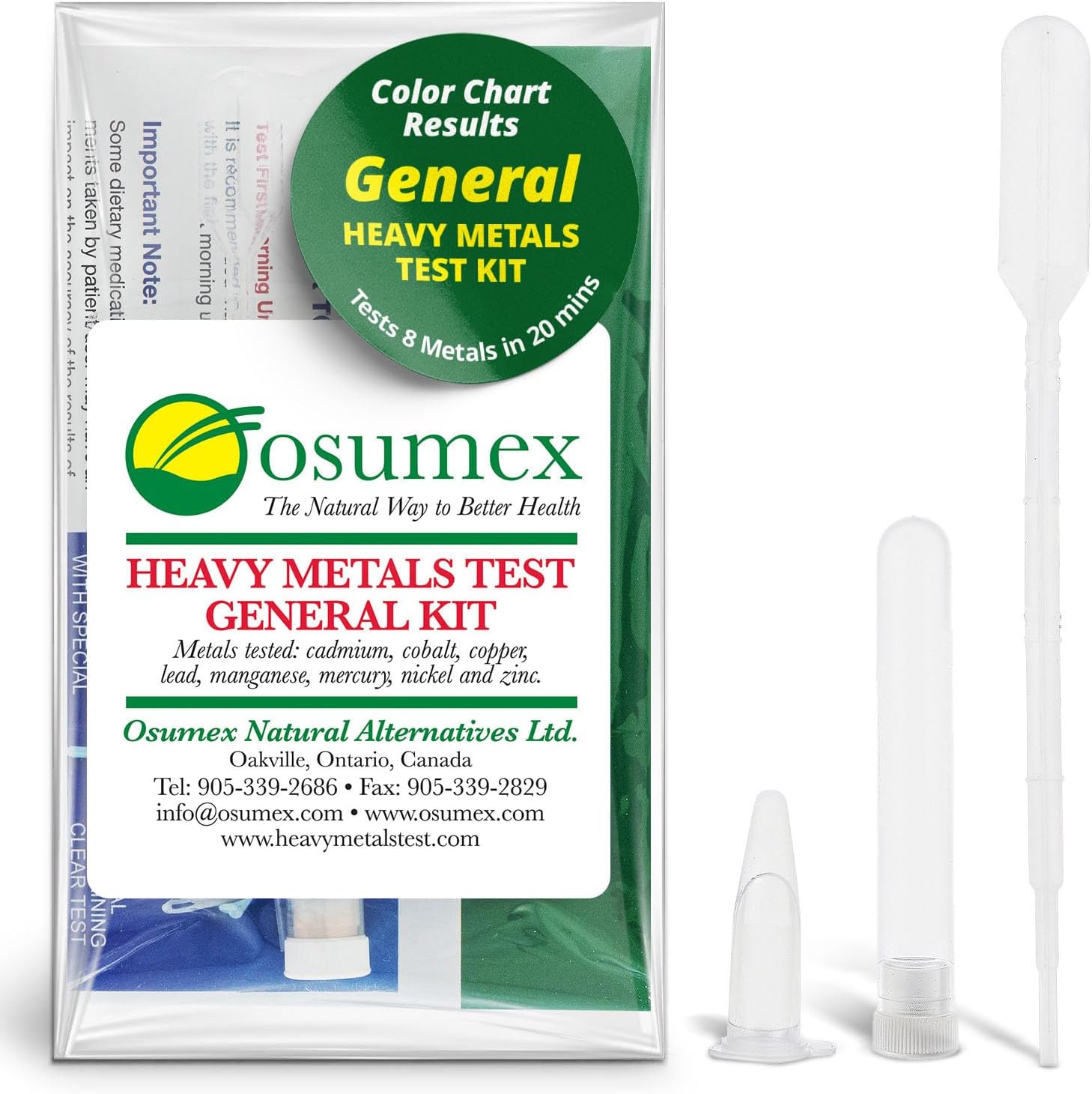 Heavy Metal Test General Kit for Humans 1 Pack - 8 Range Heavy Metal Urine Test Kits, Metal Testing Kit, Heavy Metal Testing Kit