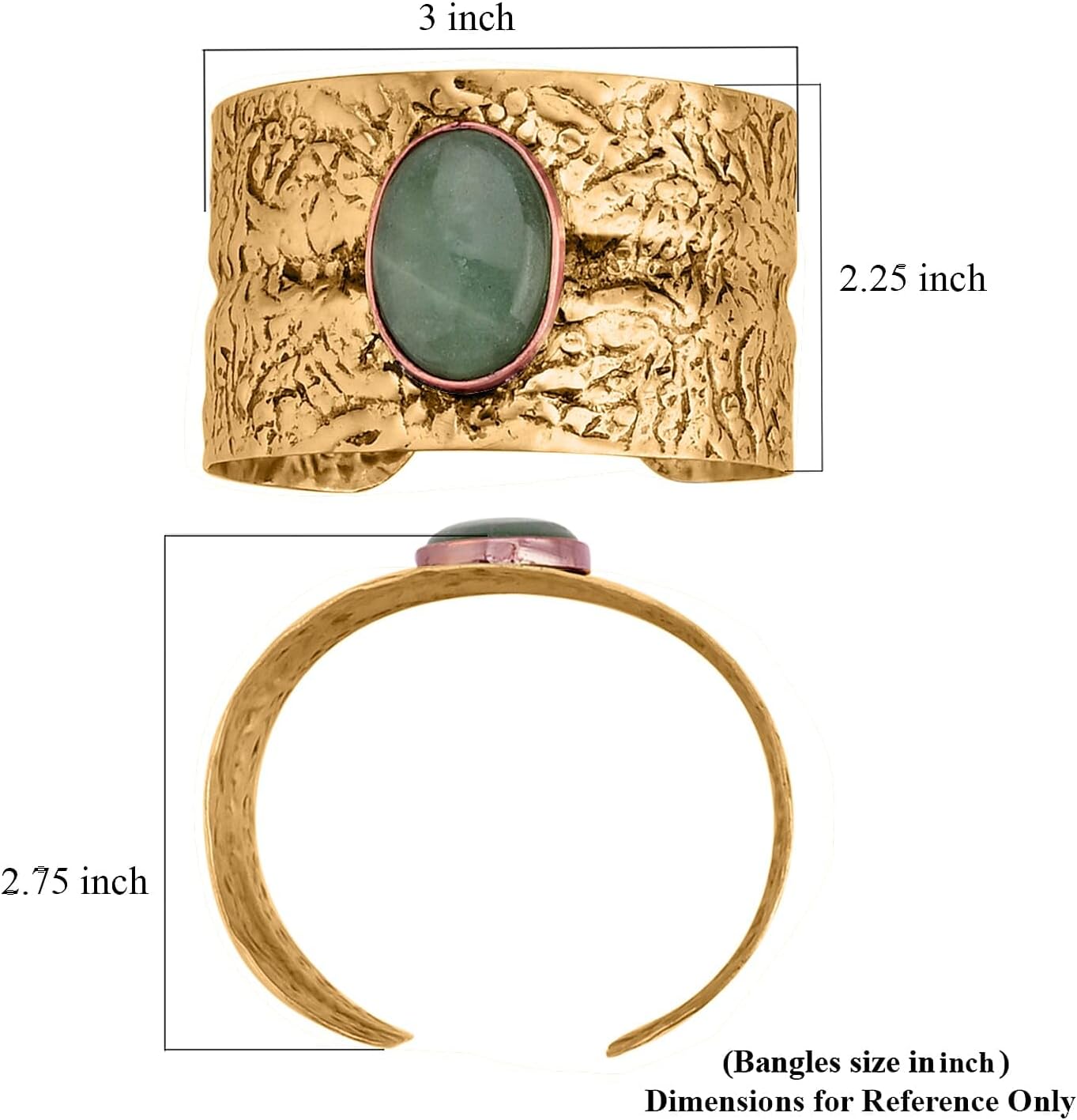 SHOP LC DELIVERING JOY Handmade Gemstone Cuff Bracelet