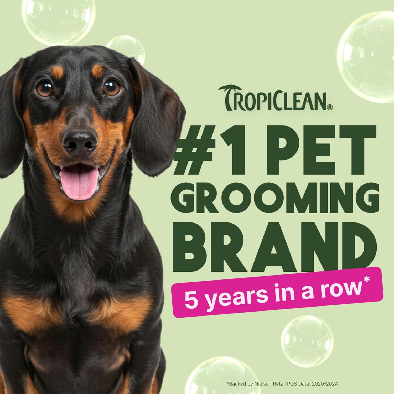 TropiClean Deodorizing Dog Shampoo, Berry & Coconut Scent, 2.5 Gallon