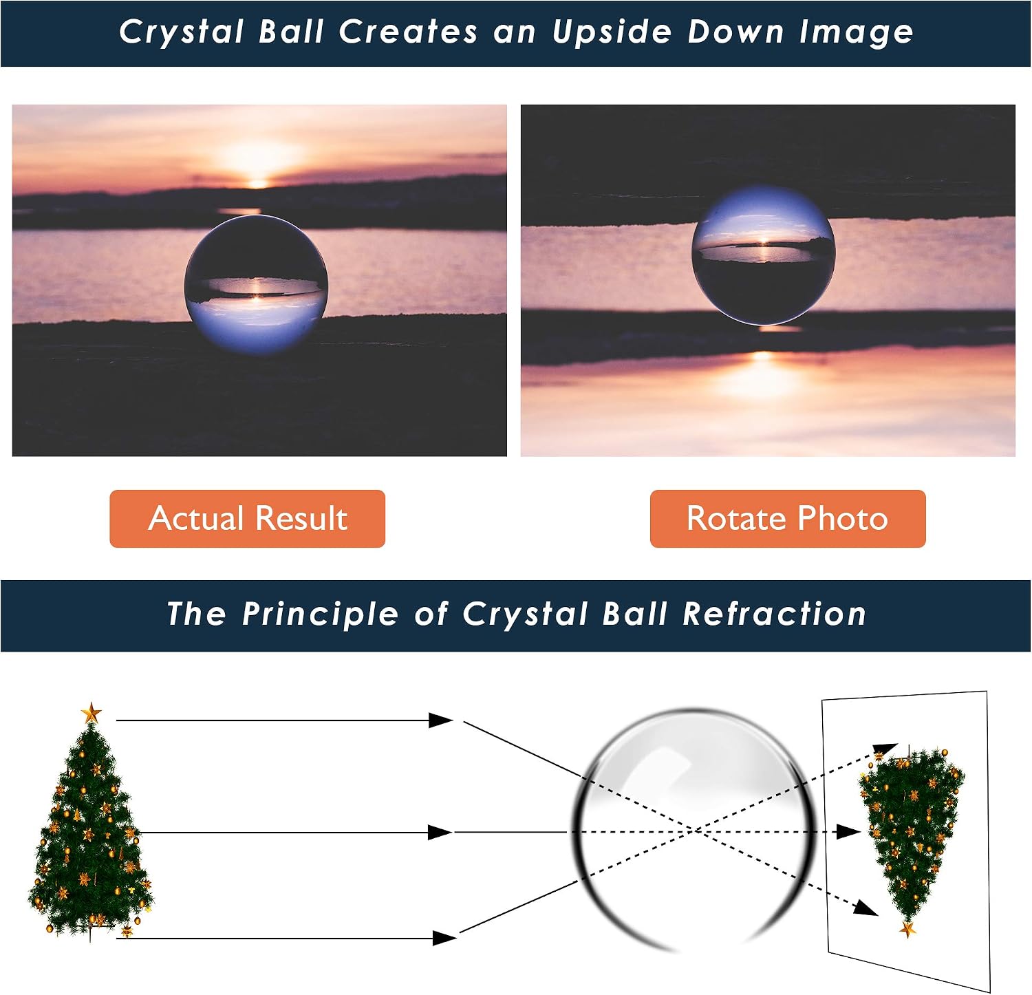 EMART Crystal Ball for Photography 3 Pack, Props Decoration for Divination